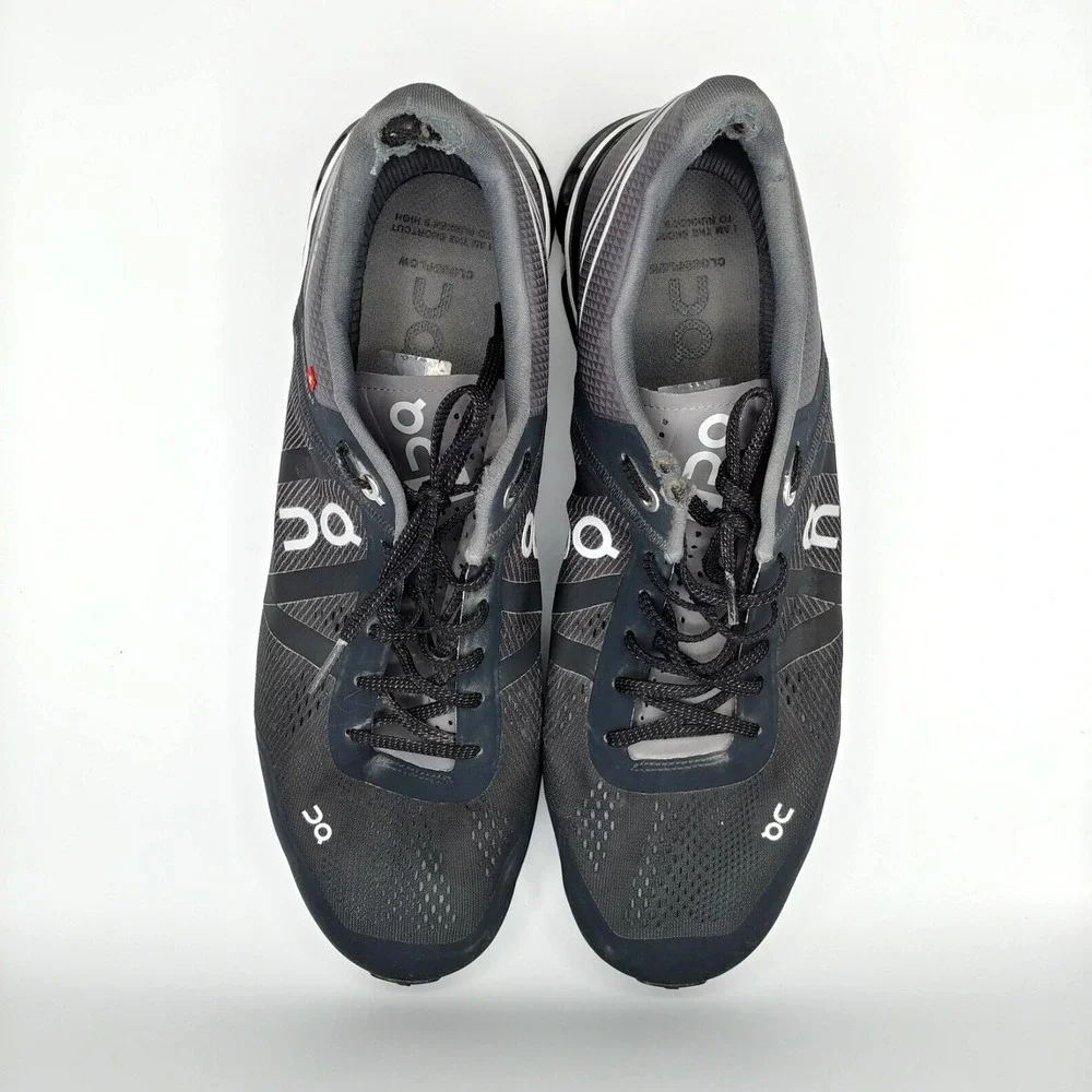 On Running Sneakers Mens 11.5 Grey Cloudflow Road Running CloudTec Shoes